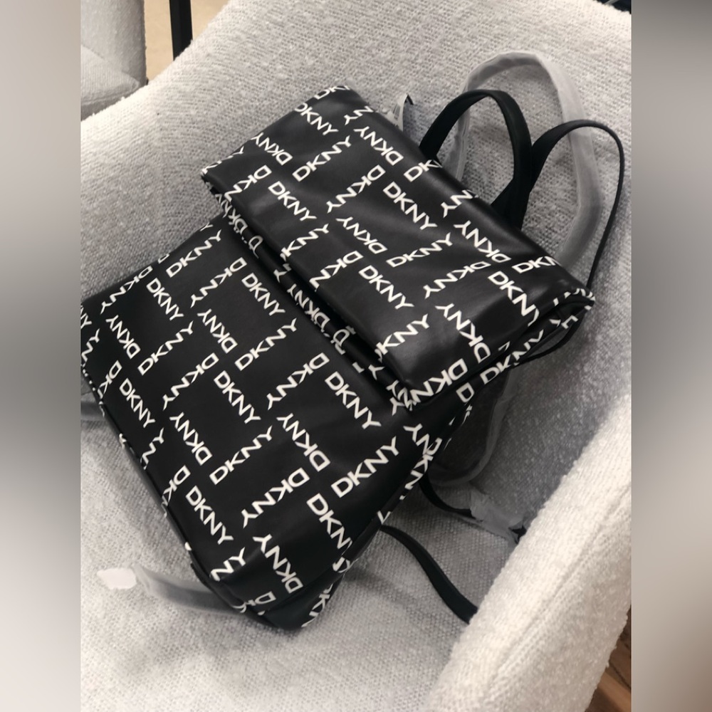 DKNY Black and White Tilly Backpack / Purse ~ Absolutely Adorable! New With Tags